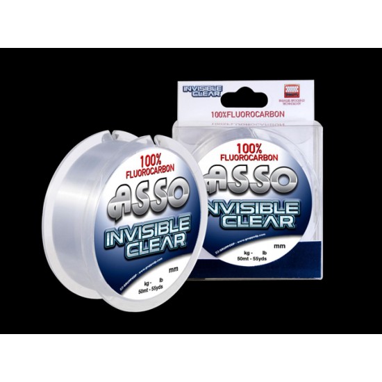 ASSO INVISIBLE CLEAR fluorocarbon zsinór 50m 0,25mm